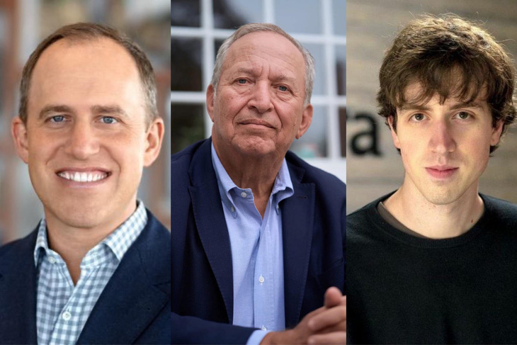 Từ trái qua, các thành viên hội đồng quản trị mới của OpenAI: ông Bret Taylor, ông Larry Summers, ông Adam D’Angelo - Ảnh: X/Harvard News/KQED